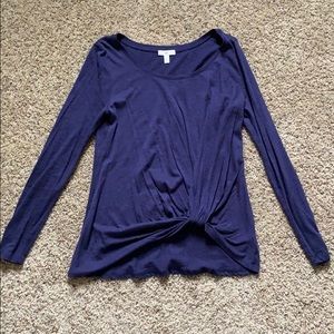 BP Gathered Hem Long Sleeve Tee